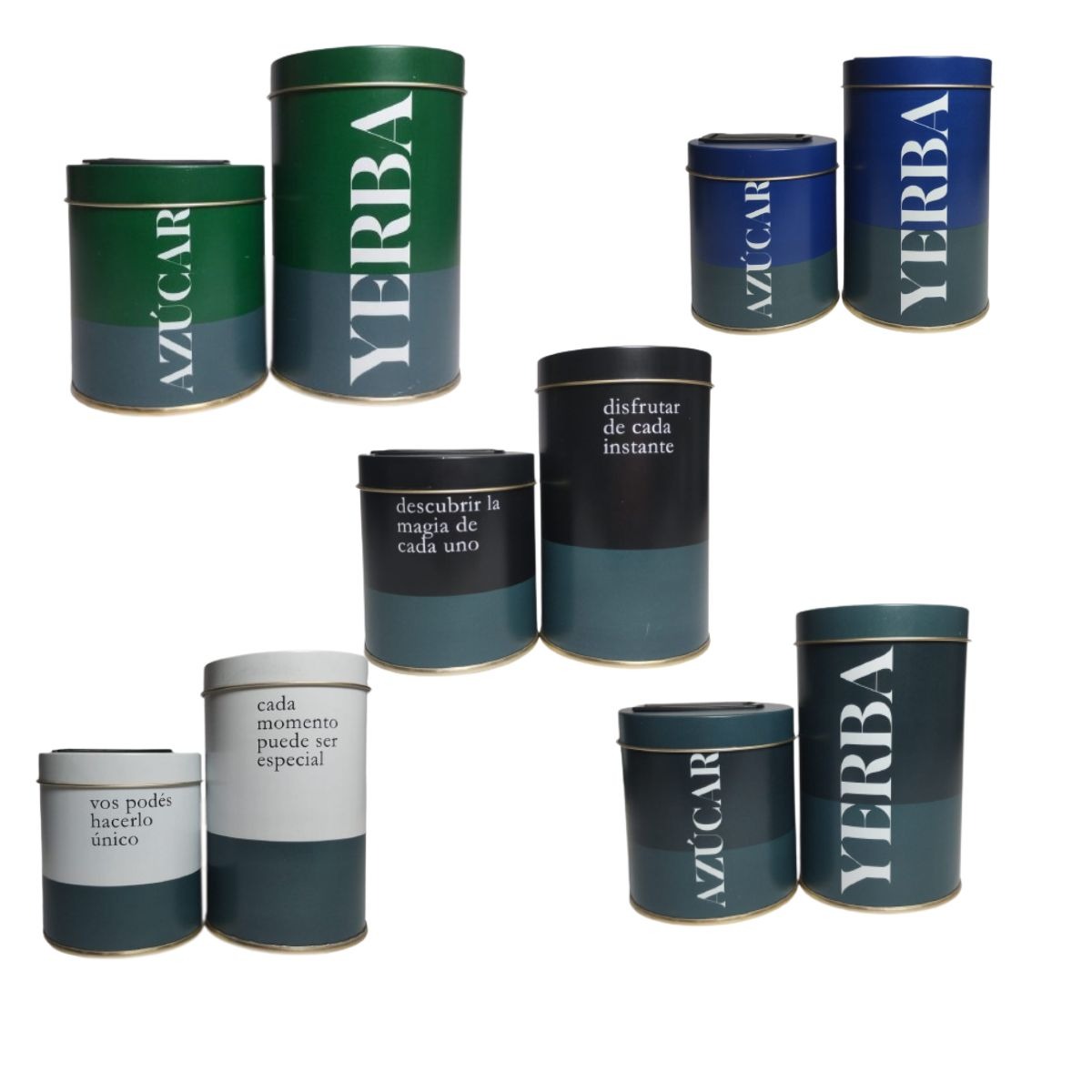 Set 2 latas Litografiada (Yerb y Azuc )