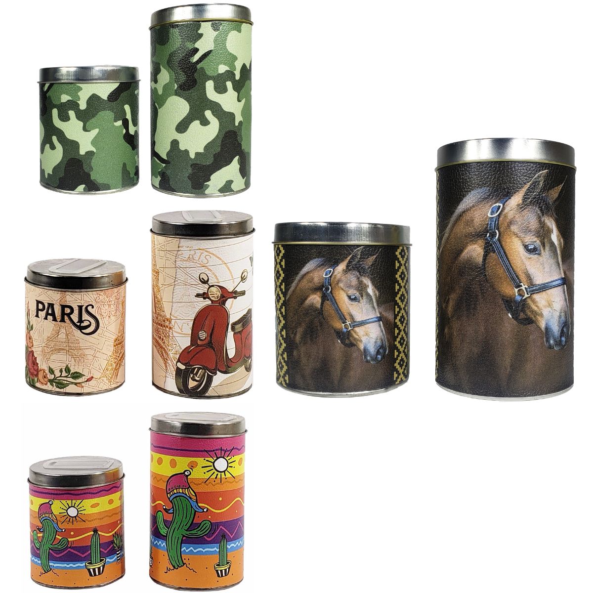 Set 2 Latas Forradas estampado (Yerb-Azuc)