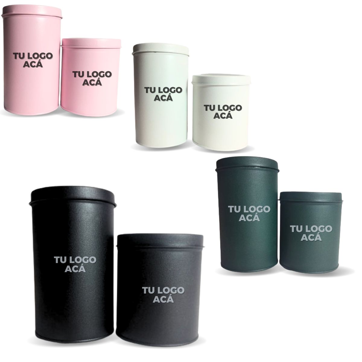 Set 2 latas materas pintadas PERSONALIZADAS  (Yerb- Azuc) - MIN 20 UNID