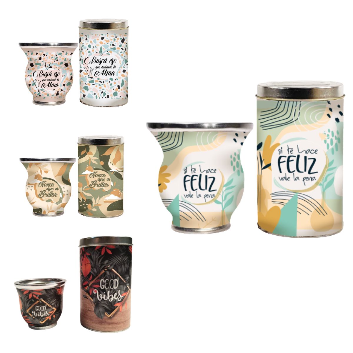 Set Amargo forrado Frases (Yerb-Mate)